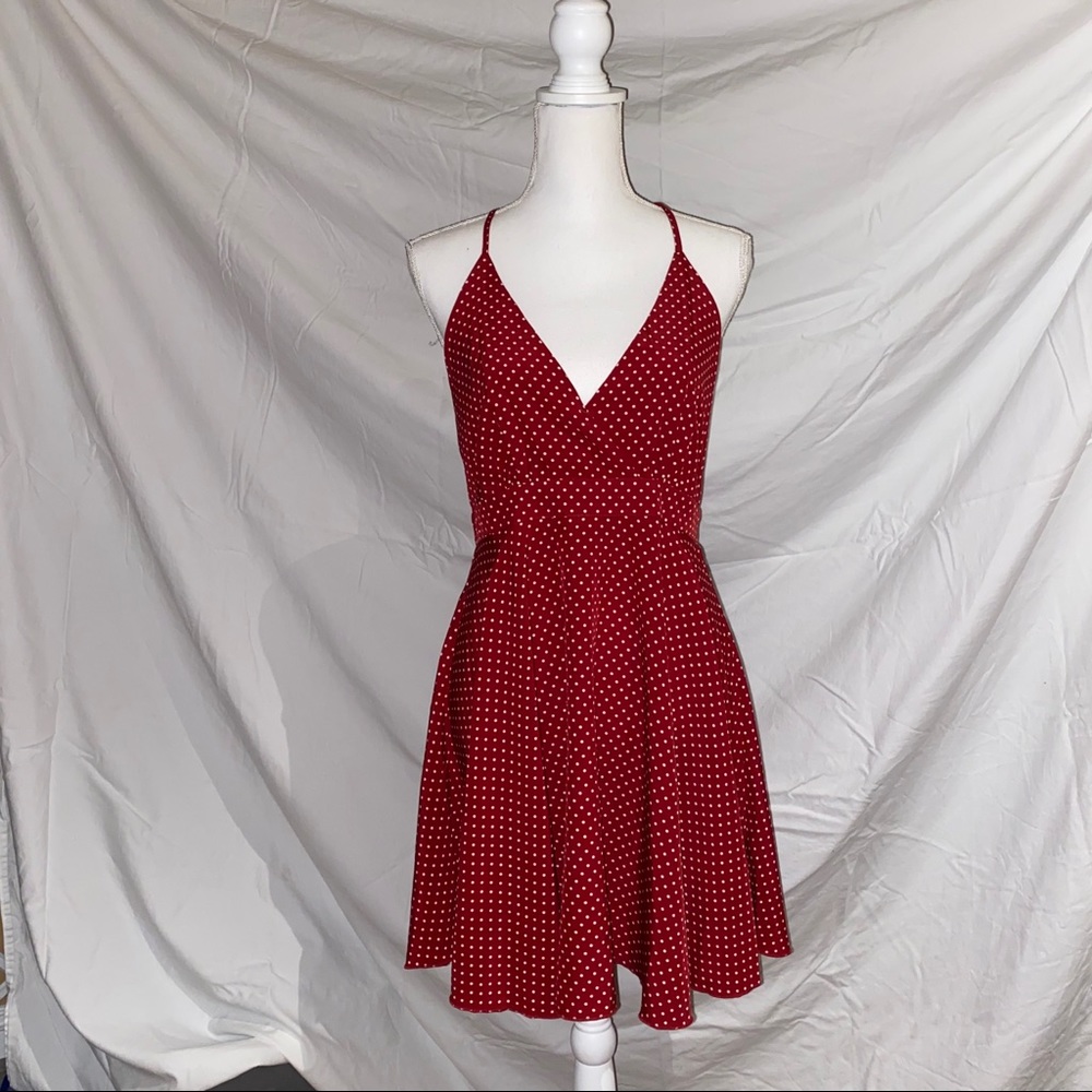 Red Polk-a-dot dress